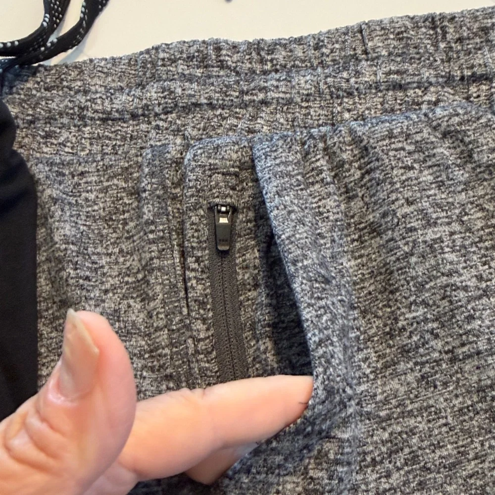 Women's Active Drawstring Shorts - Gray & Black - Picture 6 of 9